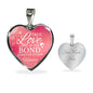 Tue Love Is Forever In Our Hearts Necklace Stainless Steel or 18k Gold Heart Pendant 18-22"-Express Your Love Gifts
