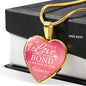 Tue Love Is Forever In Our Hearts Necklace Stainless Steel or 18k Gold Heart Pendant 18-22"-Express Your Love Gifts