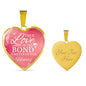 Tue Love Is Forever In Our Hearts Necklace Stainless Steel or 18k Gold Heart Pendant 18-22"-Express Your Love Gifts