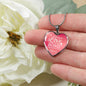 Tue Love Is Forever In Our Hearts Necklace Stainless Steel or 18k Gold Heart Pendant 18-22"-Express Your Love Gifts