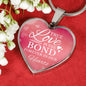 Tue Love Is Forever In Our Hearts Necklace Stainless Steel or 18k Gold Heart Pendant 18-22"-Express Your Love Gifts