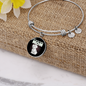 Tulear Cotton Mom Bracelet Stainless Steel or 18k Gold Circle Bangle-Express Your Love Gifts
