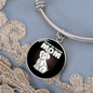 Tulear Cotton Mom Bracelet Stainless Steel or 18k Gold Circle Bangle-Express Your Love Gifts