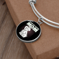 Tulear Cotton Mom Bracelet Stainless Steel or 18k Gold Circle Bangle-Express Your Love Gifts