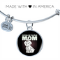 Tulear Cotton Mom Bracelet Stainless Steel or 18k Gold Circle Bangle-Express Your Love Gifts
