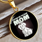 Tulear Cotton Mom Circle Necklace Stainless Steel or 18k Gold 18-22"-Express Your Love Gifts