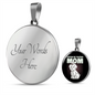 Tulear Cotton Mom Circle Necklace Stainless Steel or 18k Gold 18-22"-Express Your Love Gifts