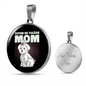 Tulear Cotton Mom Circle Necklace Stainless Steel or 18k Gold 18-22"-Express Your Love Gifts