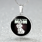 Tulear Cotton Mom Circle Necklace Stainless Steel or 18k Gold 18-22"-Express Your Love Gifts