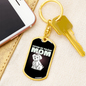 Tulear Cotton Mom Keychain Stainless Steel or 18k Gold Dog Tag Keyring-Express Your Love Gifts