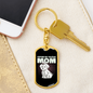Tulear Cotton Mom Keychain Stainless Steel or 18k Gold Dog Tag Keyring-Express Your Love Gifts
