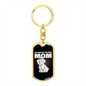 Tulear Cotton Mom Keychain Stainless Steel or 18k Gold Dog Tag Keyring-Express Your Love Gifts