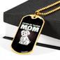 Tulear Cotton Mom Necklace Stainless Steel or 18k Gold Dog Tag 24" Chain-Express Your Love Gifts