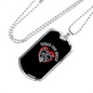 Tuned For Speed Biker Necklace Stainless Steel or 18k Gold Dog Tag 24"-Express Your Love Gifts
