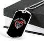Tuned For Speed Biker Necklace Stainless Steel or 18k Gold Dog Tag 24"-Express Your Love Gifts