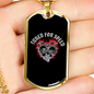Tuned For Speed Biker Necklace Stainless Steel or 18k Gold Dog Tag 24"-Express Your Love Gifts