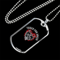 Tuned For Speed Biker Necklace Stainless Steel or 18k Gold Dog Tag 24"-Express Your Love Gifts