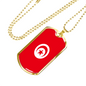 Tunisia Flag Necklace Stainless Steel or 18k Gold Dog Tag 24" Chain-Express Your Love Gifts