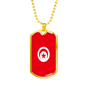 Tunisia Flag Necklace Stainless Steel or 18k Gold Dog Tag 24" Chain-Express Your Love Gifts