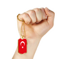 Turkey Flag Necklace Stainless Steel or 18k Gold Dog Tag 24" Chain-Express Your Love Gifts