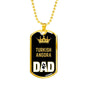Turkish Angora Cat Dad Necklace Stainless Steel or 18k Gold Dog Tag 24" Chain-Express Your Love Gifts