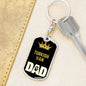 Turkish Van Cat Dad King Keychain Stainless Steel or 18k Gold-Express Your Love Gifts