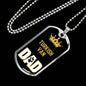 Turkish Van Cat Dad Necklace Stainless Steel or 18k Gold Dog Tag 24" Chain-Express Your Love Gifts