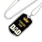 Turkish Van Cat Dad Necklace Stainless Steel or 18k Gold Dog Tag 24" Chain-Express Your Love Gifts