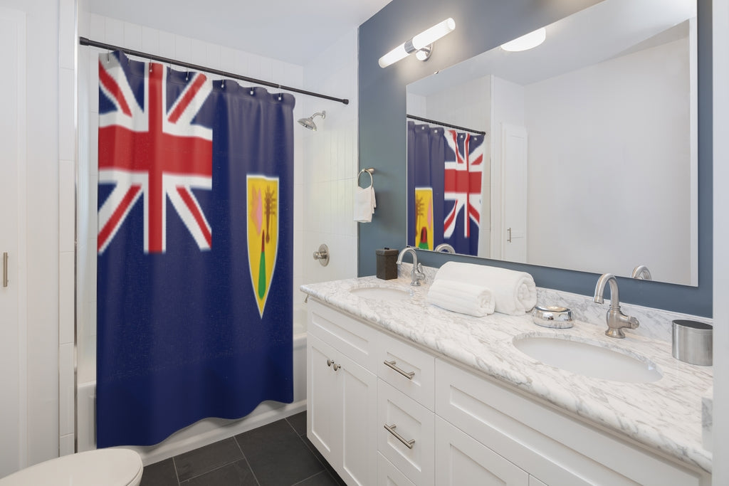 Turks And Caicos Stylish Design 71" x 74" Elegant Waterproof Shower Curtain for a Spa-like Bathroom Paradise Exceptional Craftsmanship-Express Your Love Gifts