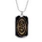 Turn Back Time Dog Tag Stainless Steel or 18k Gold 24" Chain-Express Your Love Gifts