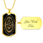 Turn Back Time Dog Tag Stainless Steel or 18k Gold 24" Chain-Express Your Love Gifts