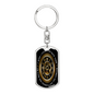 Turn Back Time Swivel Keychain Dog Tag Stainless Steel or 18k Gold-Express Your Love Gifts