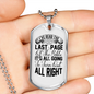 Turn Out Alright Christian Necklace Stainless Steel or 18k Gold Dog Tag 24" Chain-Express Your Love Gifts