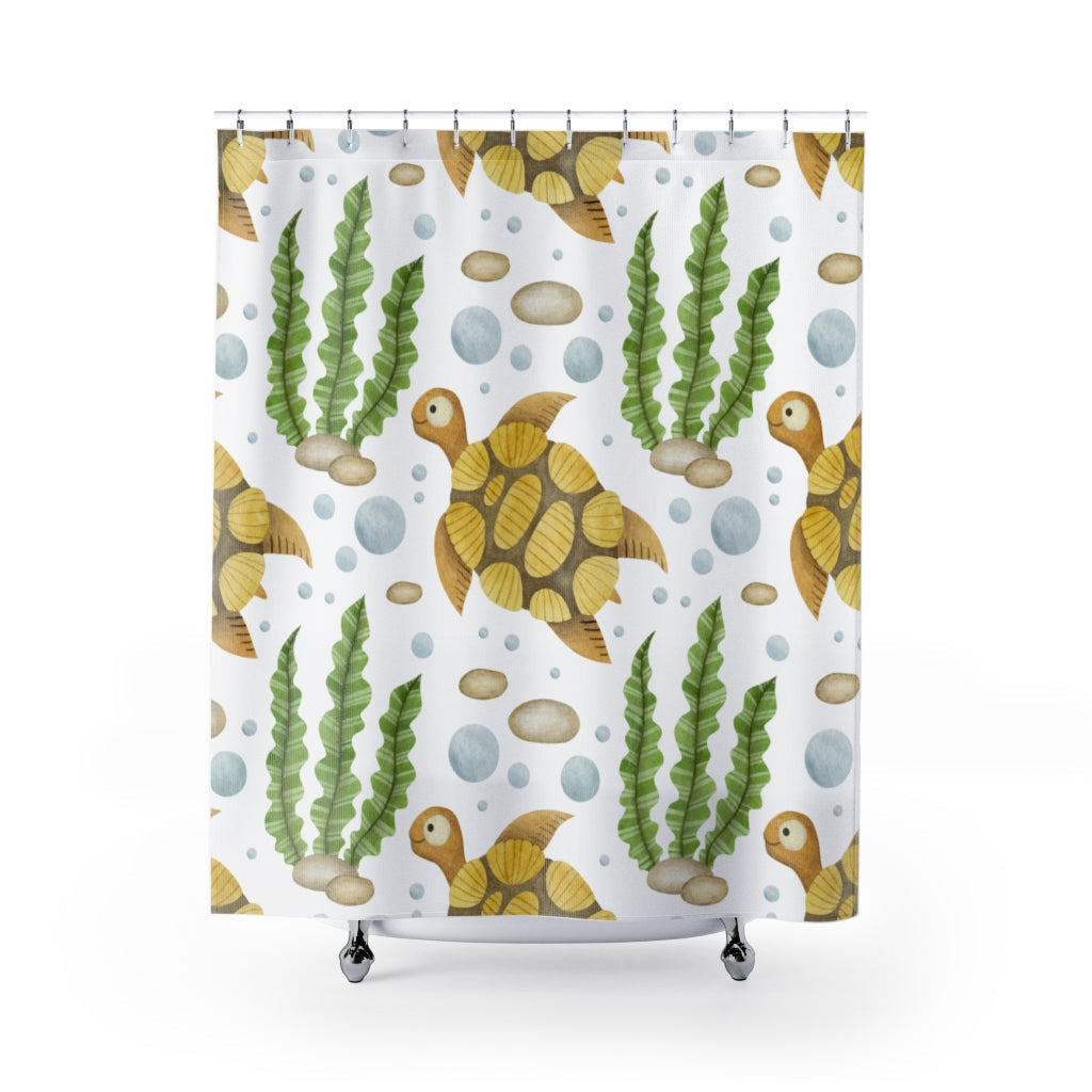 Turtle Watercolor Seamless Stylish Design 71" x 74" Elegant Waterproof Shower Curtain for a Spa-like Bathroom Paradise Exceptional Craftsmanship-Express Your Love Gifts
