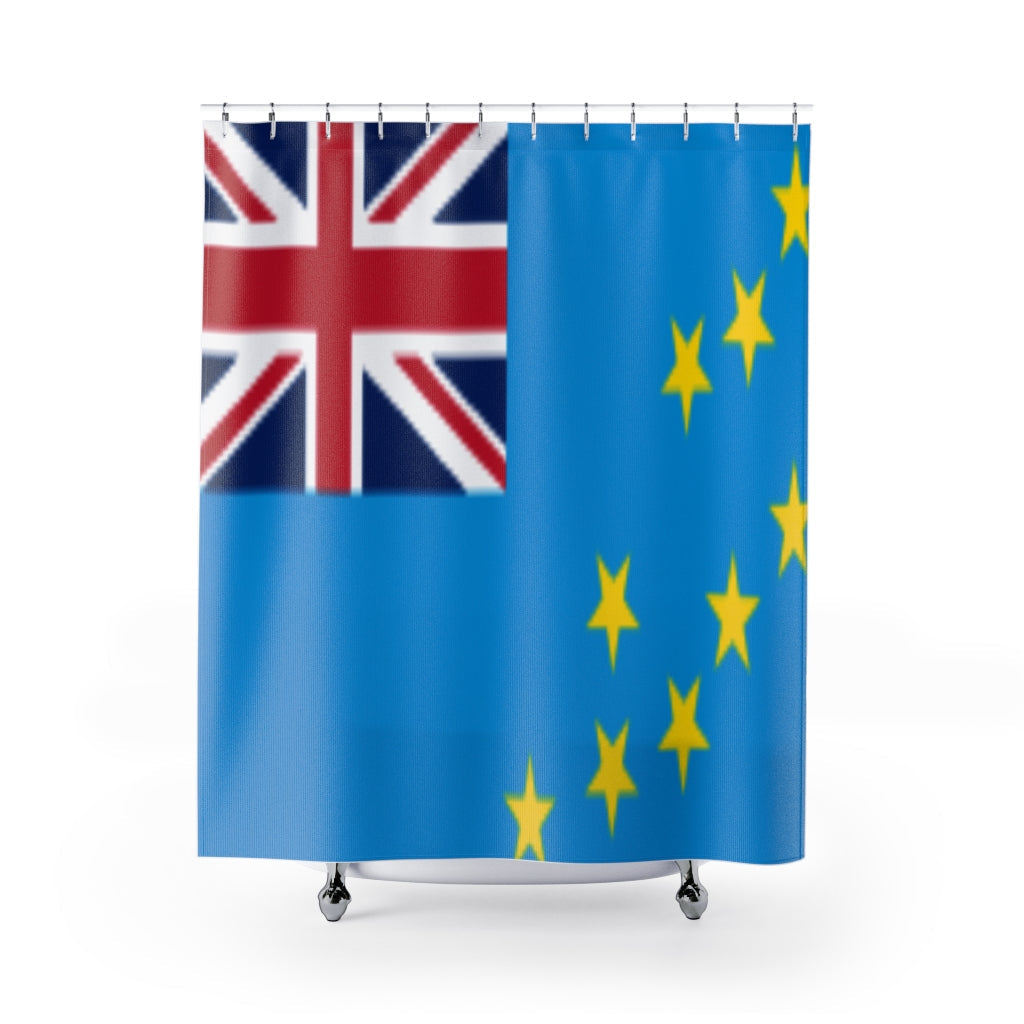Tuvalu Flag Stylish Design 71" x 74" Elegant Waterproof Shower Curtain for a Spa-like Bathroom Paradise Exceptional Craftsmanship-Express Your Love Gifts