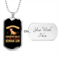 Twice Human Dogs Necklace Stainless Steel or 18k Gold Dog Tag 24" Chain-Express Your Love Gifts