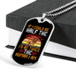 Twice Human Necklace Stainless Steel or 18k Gold Dog Tag 24" Chain-Express Your Love Gifts