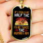 Twice Human Necklace Stainless Steel or 18k Gold Dog Tag 24" Chain-Express Your Love Gifts