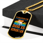 Twice Human Orange Necklace Stainless Steel or 18k Gold Dog Tag 24" Chain-Express Your Love Gifts
