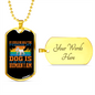 Twice Human Orange Necklace Stainless Steel or 18k Gold Dog Tag 24" Chain-Express Your Love Gifts