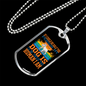 Twice Human Orange Necklace Stainless Steel or 18k Gold Dog Tag 24" Chain-Express Your Love Gifts