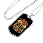 Twice Human Peach Necklace Stainless Steel or 18k Gold Dog Tag 24" Chain-Express Your Love Gifts