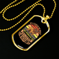 Twice Human Peach Necklace Stainless Steel or 18k Gold Dog Tag 24" Chain-Express Your Love Gifts