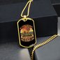 Twice Human Peach Necklace Stainless Steel or 18k Gold Dog Tag 24" Chain-Express Your Love Gifts