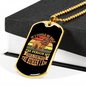 Twice Human Peach Necklace Stainless Steel or 18k Gold Dog Tag 24" Chain-Express Your Love Gifts
