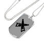 Two Saws Crossed Woodworker Dog Tag Stainless Steel or 18k Gold W 24"-Express Your Love Gifts