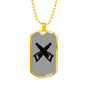 Two Saws Crossed Woodworker Dog Tag Stainless Steel or 18k Gold W 24"-Express Your Love Gifts