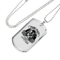 Two Wheels Move The Soul Biker Necklace Stainless Steel or 18k Gold Dog Tag 24"-Express Your Love Gifts