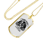 Two Wheels Move The Soul Biker Necklace Stainless Steel or 18k Gold Dog Tag 24"-Express Your Love Gifts