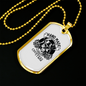 Two Wheels Move The Soul Biker Necklace Stainless Steel or 18k Gold Dog Tag 24"-Express Your Love Gifts